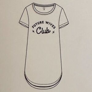 NWT Confetti Avenue “Future Wives Club” Peach Crewneck Sleep Shirt medium